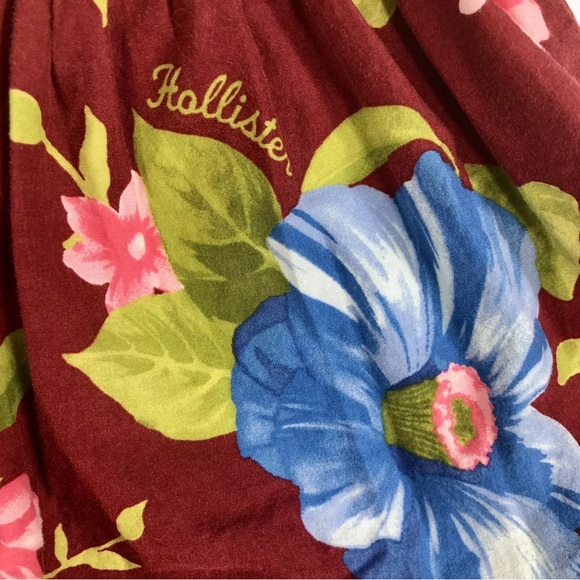 Hollister Juniors Stretch Floral Skirt Elastic Waist Size XS Lined! - Picture 4 of 7